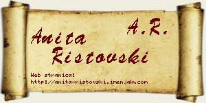 Anita Ristovski vizit kartica